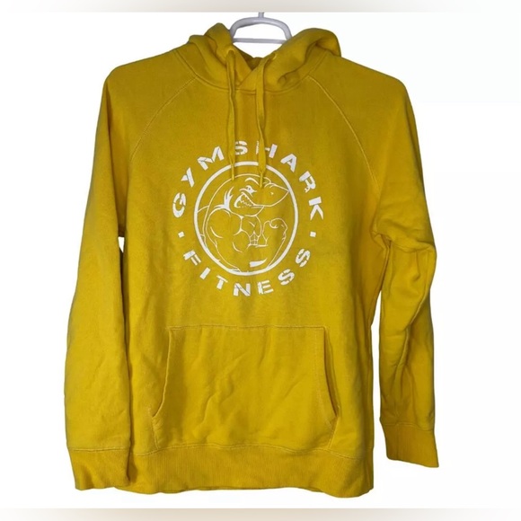Gymshark Fitness HoodieMen's XL Yellow LogoSweatshirt Workout